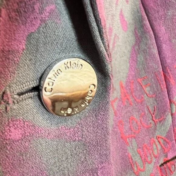 Snowmilk Streetwear Gray Women's Blazer Painted w/Original Snowmilk Design - Picture 6 of 8